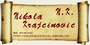 Nikola Krajčinović vizit kartica